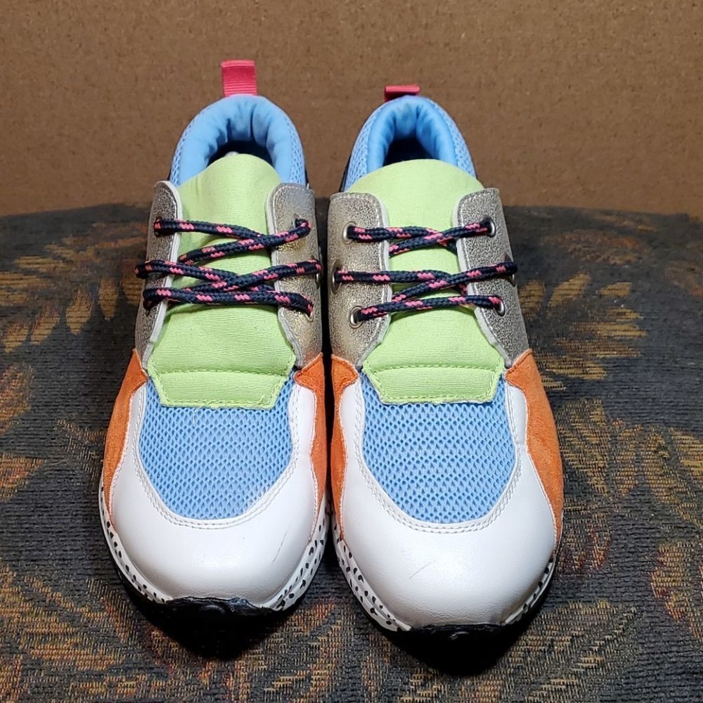 YOKI Colorblock Faux Suede Sneakers - Picture 6 of 12